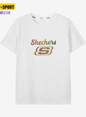 Skechers/斯凯奇正品新款夏季儿童圆领运动短袖P223G040-0019