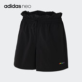 Adidas H65031 休闲运动短裤 阿迪达斯正品 neo系列女子时尚