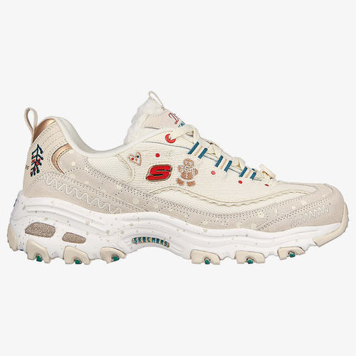 Skechers/斯凯奇正品D'LITES 1.0女子圣诞款羊羔绒运动老爹鞋