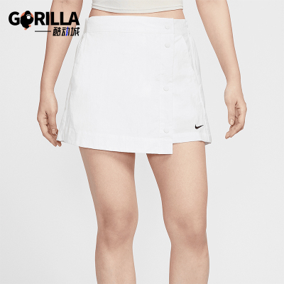 Nike/耐克正品Sportswear女士小标排扣经典梭织裤裙HM6980-100