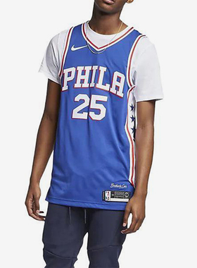 Nike/耐克正品NBA AU男士球员版篮球球衣经典背心T恤AV2688-495
