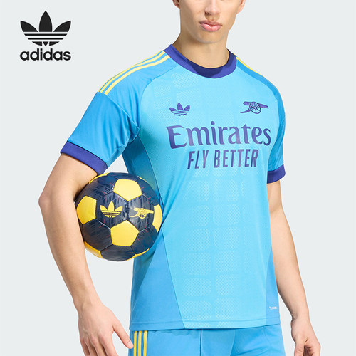 Adidas/阿迪达斯正品三叶草男士套头足球短袖运动T恤KB9966