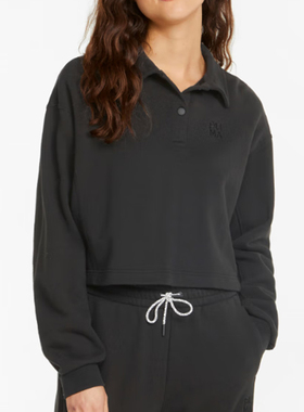 Puma/彪马正品时尚透气新款女士柔软宽松休闲运动套头衫533424-01