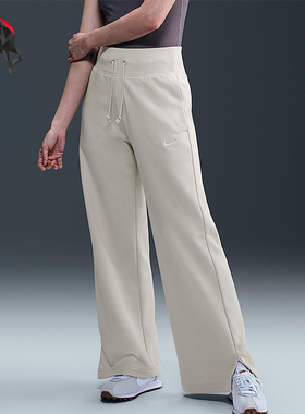 Nike/耐克正品2025冬季女士透气舒适高腰运动阔腿长裤FZ7208-104