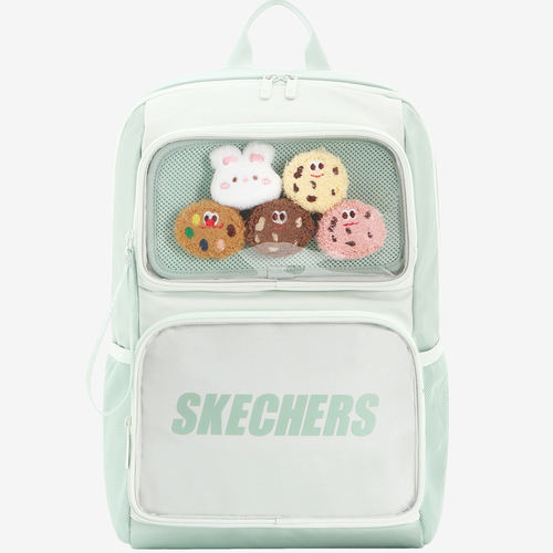 Skechers斯凯奇正品男女运动电脑插袋拉链双肩背包L325U108-05E6