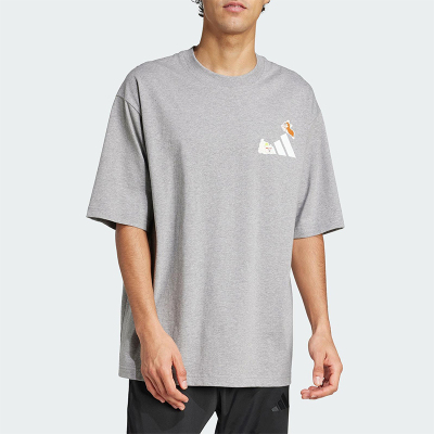 Adidas/阿迪达斯正品2025夏季款男女宽松经典运动休闲短袖JZ3265