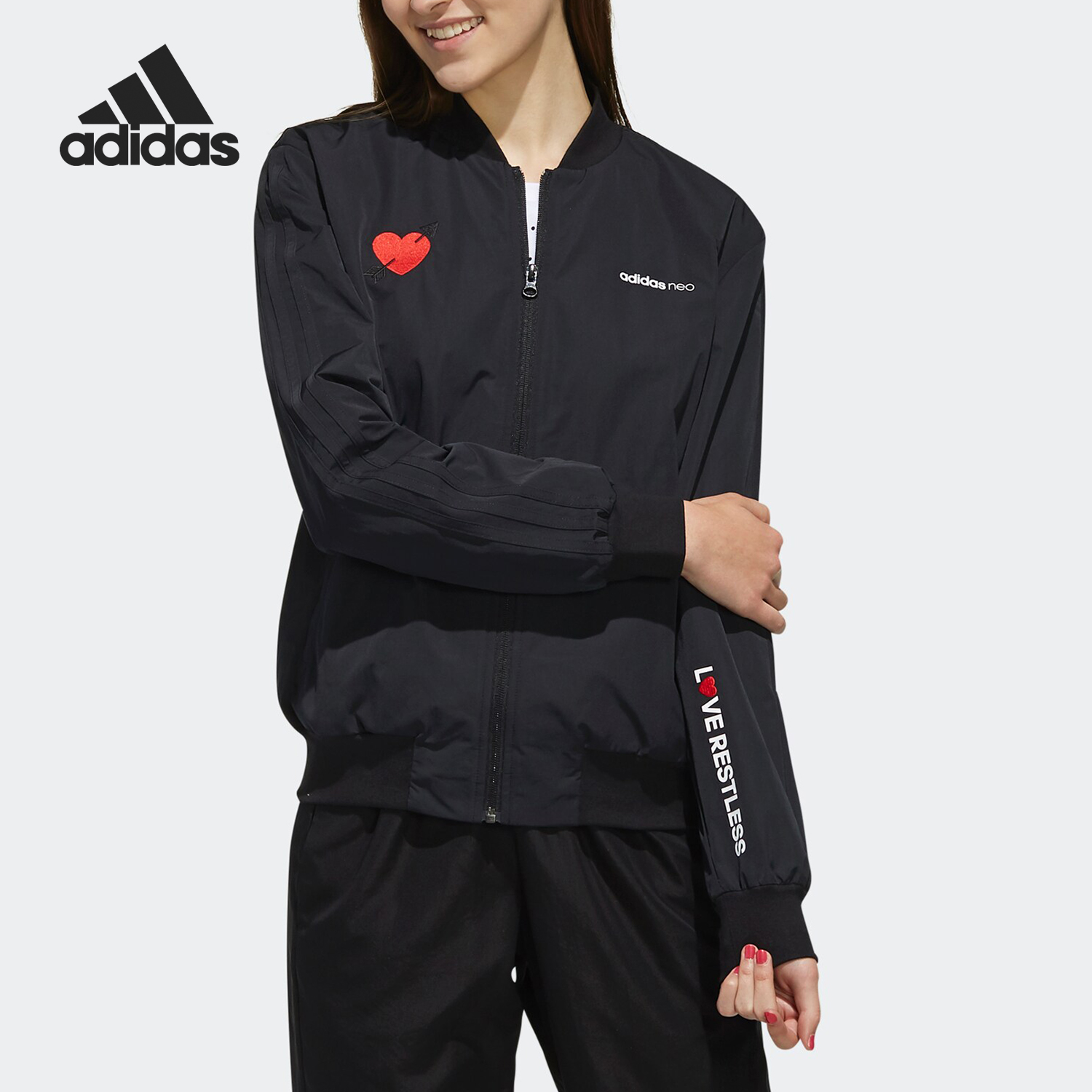 Adidas/阿迪达斯正品女子当季新款休闲印花运动服夹克EH6505,运动服/休闲服装,运动茄克/外套,淘宝优惠券,粉丝福利购,淘宝优惠卷