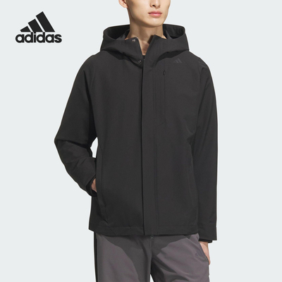 Adidas/阿迪达斯正品2025秋季款男士通勤保暖连帽外套KC5913