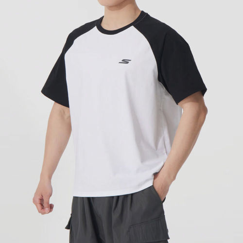Skechers斯凯奇正品儿童时尚运动舒适透气短袖T恤P225U119-0019