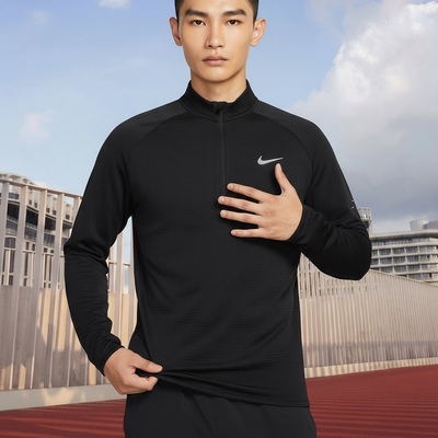 耐克男士跑步运动保暖长袖