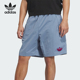 刺绣宽松休闲运动梭织短裤 三叶草男士 KE5796 阿迪达斯正品 Adidas