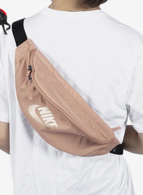 Nike/耐克正品斜挎包胸包新款男女粉色经典休闲腰包CK0981-605