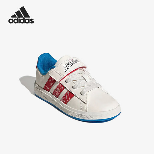 Adidas/阿迪达斯正品2025夏季款儿童日常运动休闲印花板鞋JS0778