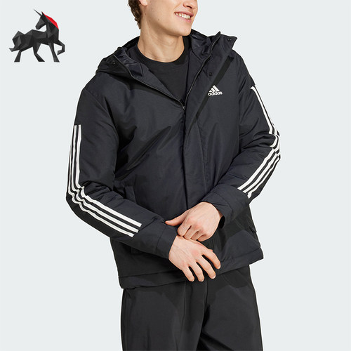 阿迪达斯男士运动连帽棉服