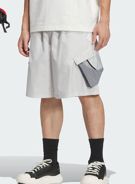Adidas/阿迪达斯正品2025夏季款男士休闲宽松日常梭织短裤KF0674