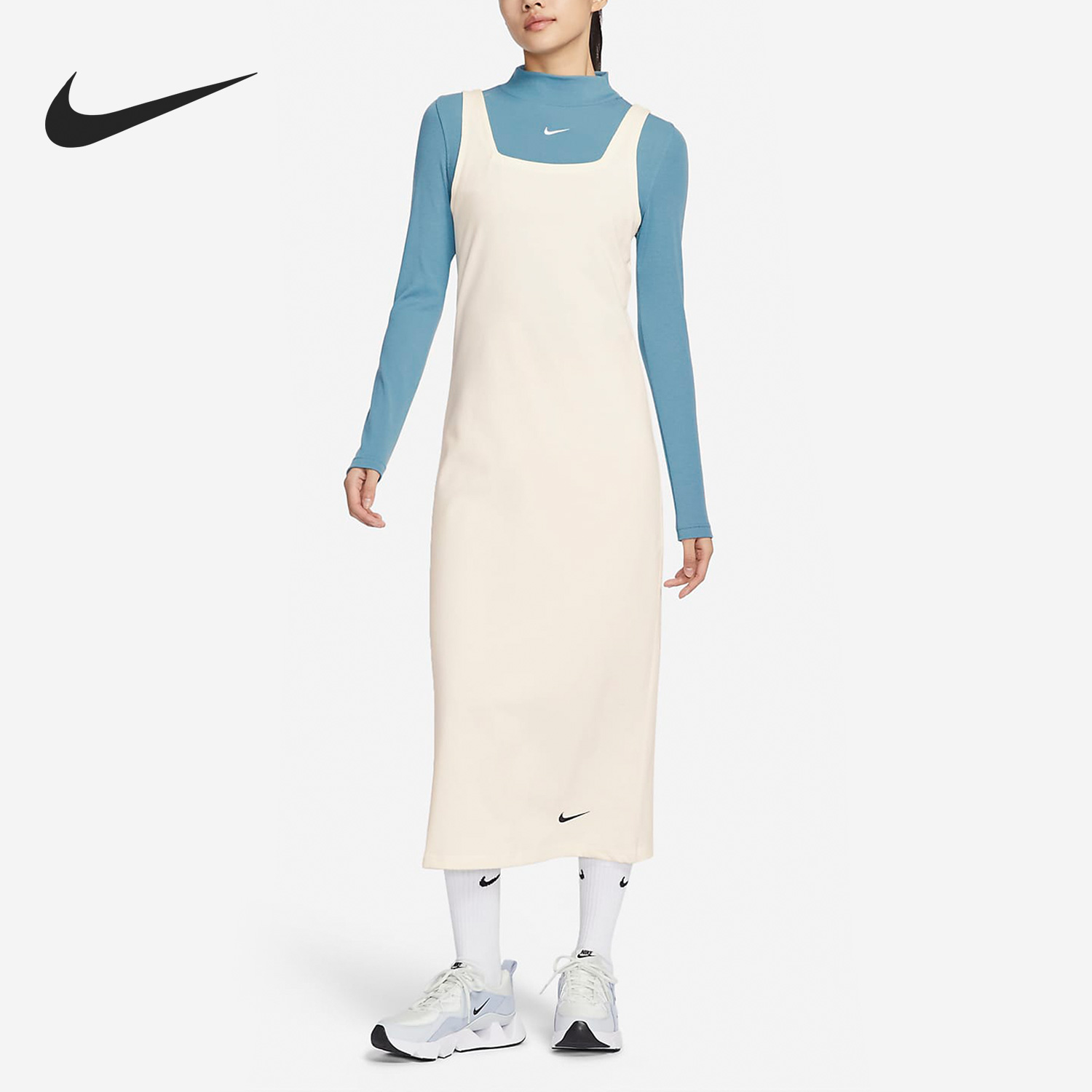 Nike/耐克正品夏季女子休闲运动吊带背心连衣裙DV7955-133