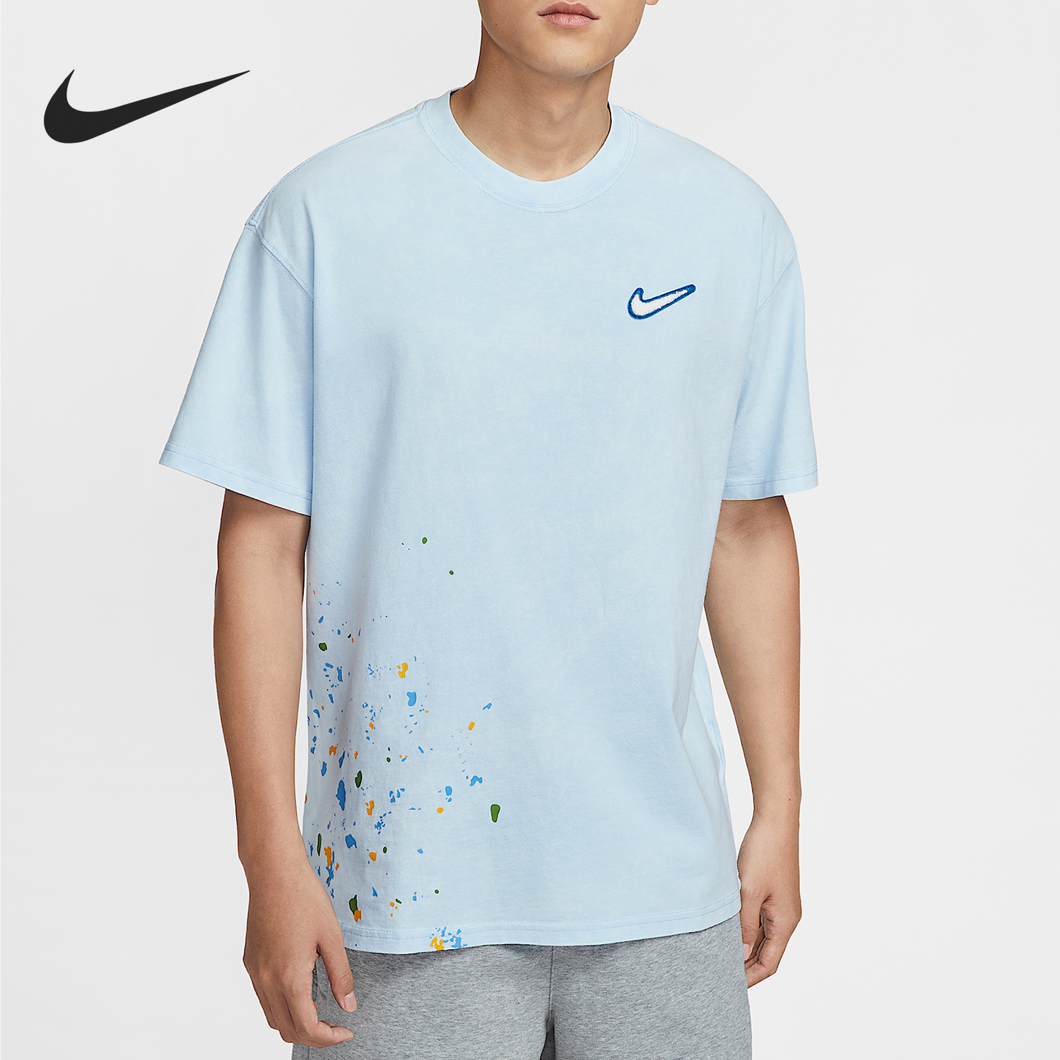 耐克男士针织宽松时尚短袖