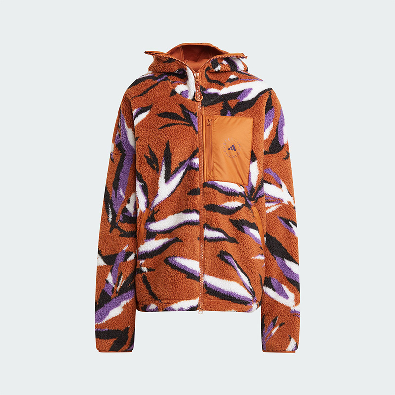 Adidas/阿迪达斯正品 JAQ FLEECE 女士羊羔毛保暖舒适外套IK9340
