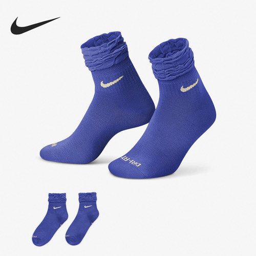 Nike/耐克正品EVERYDAY女士经典蕾丝压花袜子一双装DH5485-430