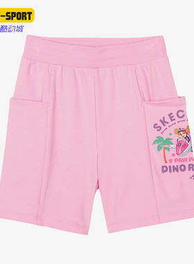Skechers/斯凯奇正品夏季新款女童运动休闲透气舒适短裤L222G044