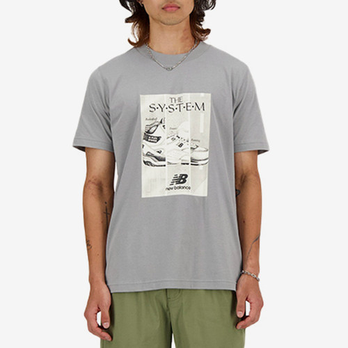 New Balance/NB正品2025新款男子印花运动休闲短袖T恤MT41595-YST