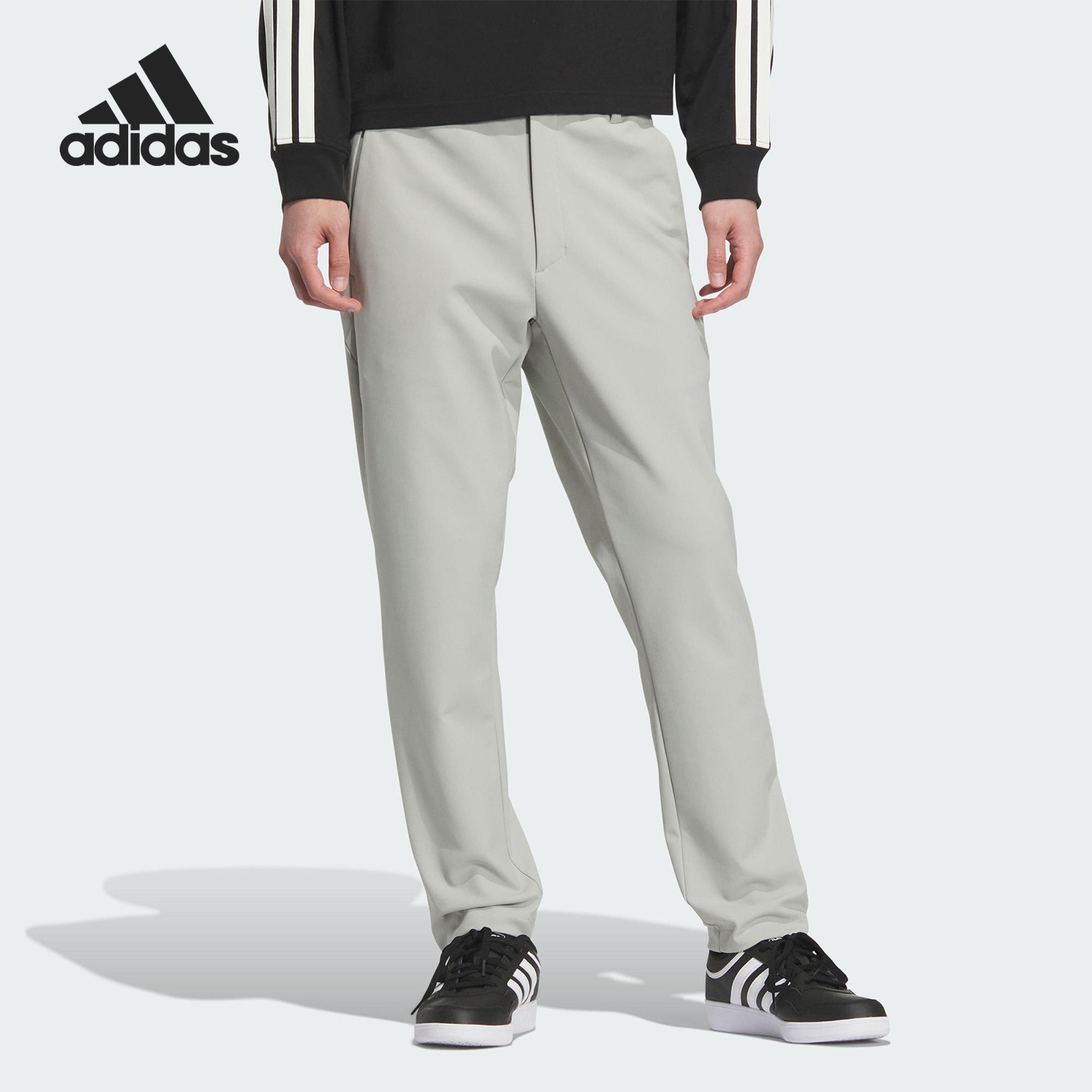 阿迪达斯男士运动修身通勤长裤