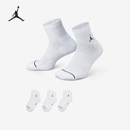 Nike/耐克官方正品JORDAN男女同款透气运动袜三双装DX9655-100