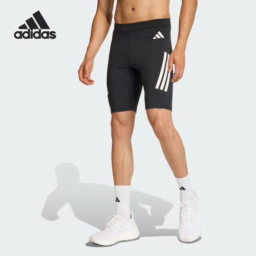 Adidas/阿迪达斯正品夏季男士休闲跑步紧身运动弹力短裤JZ2478