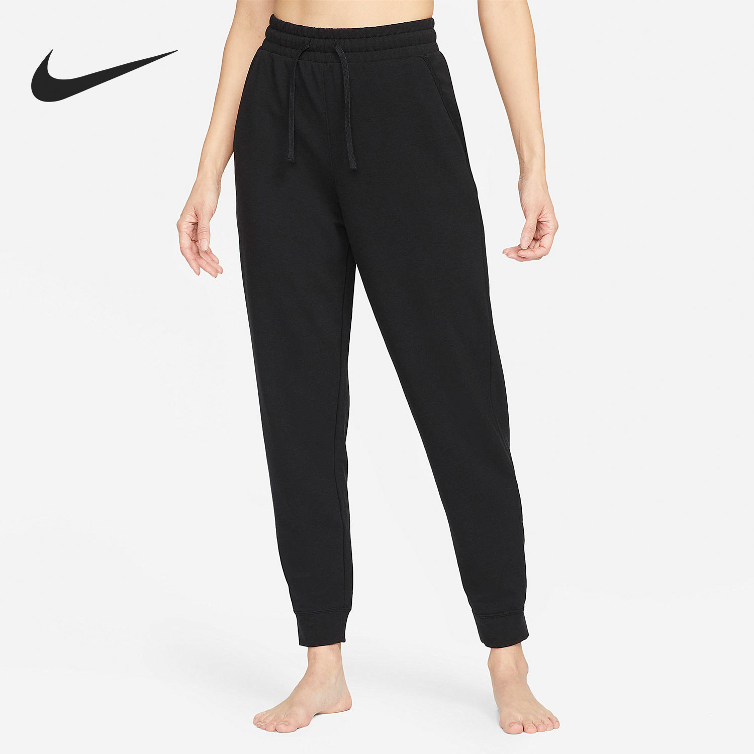 Nike/耐克官方正品Yoga Dri-FIT女士运动针织九分裤DM7038-010,运动服/休闲服装,运动长裤,淘宝优惠券,粉丝福利购,淘宝优惠卷
