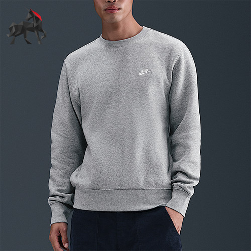 Nike/耐克正品2025秋季款男士日常圆领套头刺绣卫衣IB3304-063