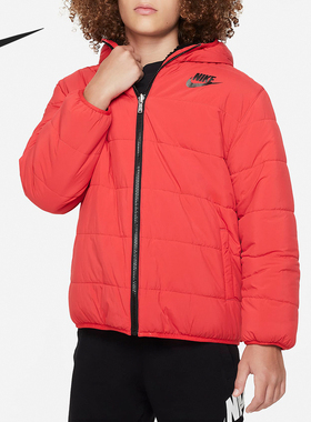 Nike/耐克正品秋冬大童保暖连帽羊羔毛双面穿外套FV2506-657