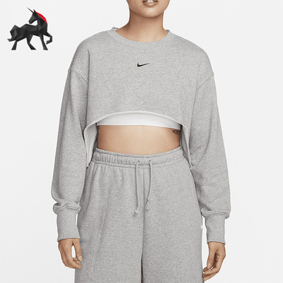 耐克女子运动休闲短款卫衣