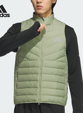 Adidas/阿迪达斯官方正品新款男士运动立领保暖羽绒马甲JW1673