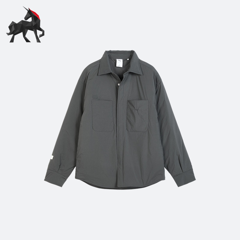 Puma/彪马正品2025秋季款男女长袖宽松衬衫式加棉外套633477-44