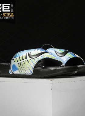 Nike/耐克正品 WMNS BENASSI JDI 女子黑白花卉沙滩凉拖鞋 618919
