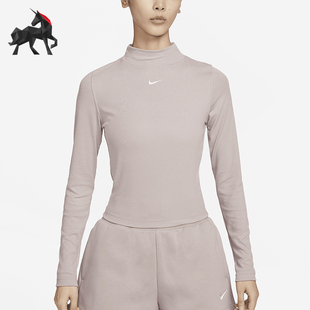 T恤DV7881 Nike 运动训练长袖 2025女士复古半高领修身 272 耐克正品