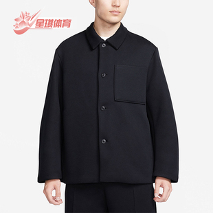 FLEECE男士 衬衫 式 Nike 宽松外套FB8168 TECH 翻领经典 010 耐克正品