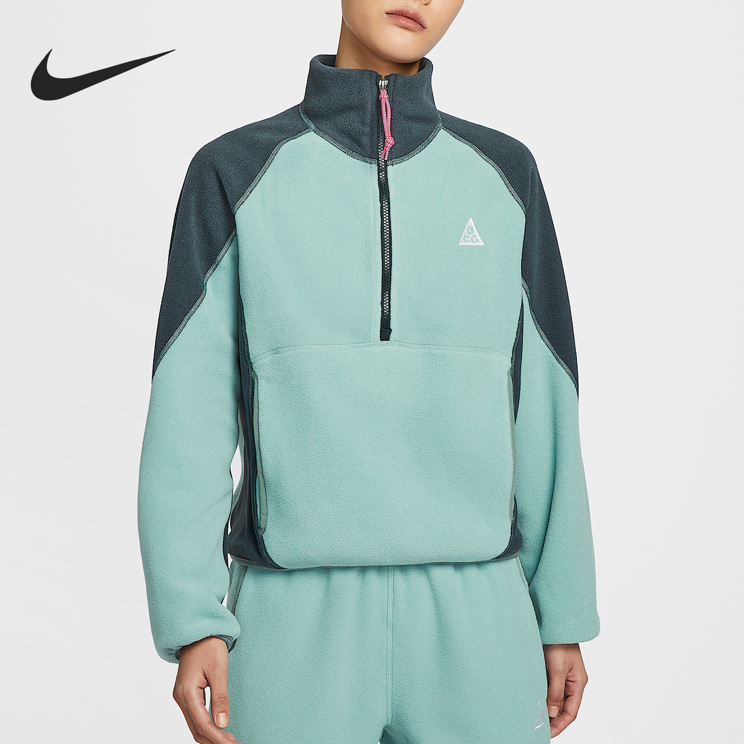 Nike/耐克正品ACG Wolf Tree女士户外摇粒绒宽松卫衣HJ0238-017