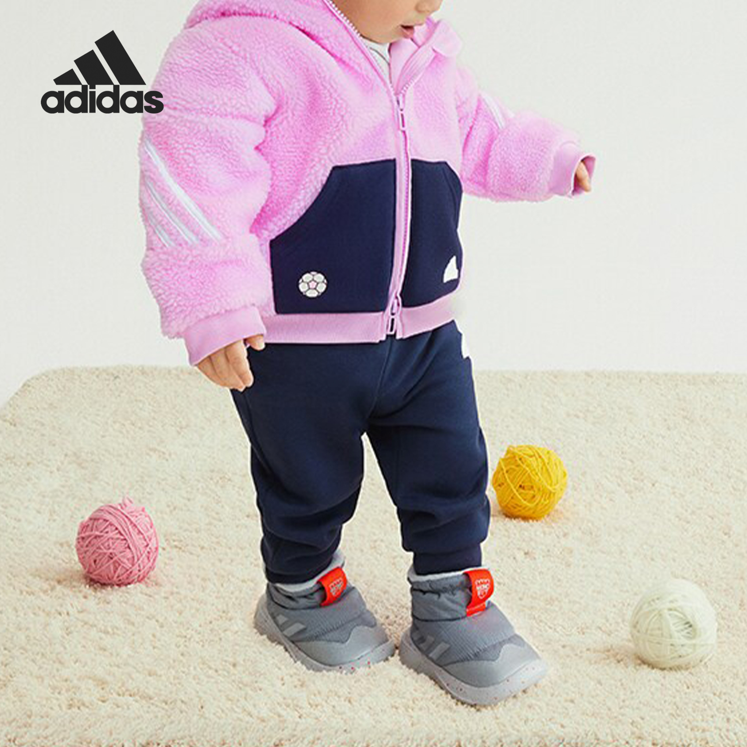 Adidas/阿迪达斯婴童连帽套装