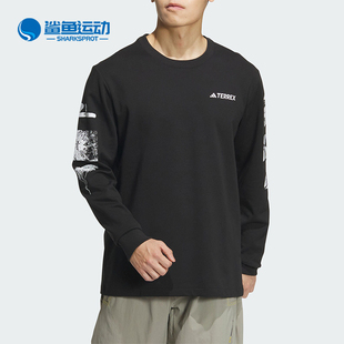 NATGEO 阿迪达斯正品 T恤IS9510 男士 户外长袖 TEE Adidas