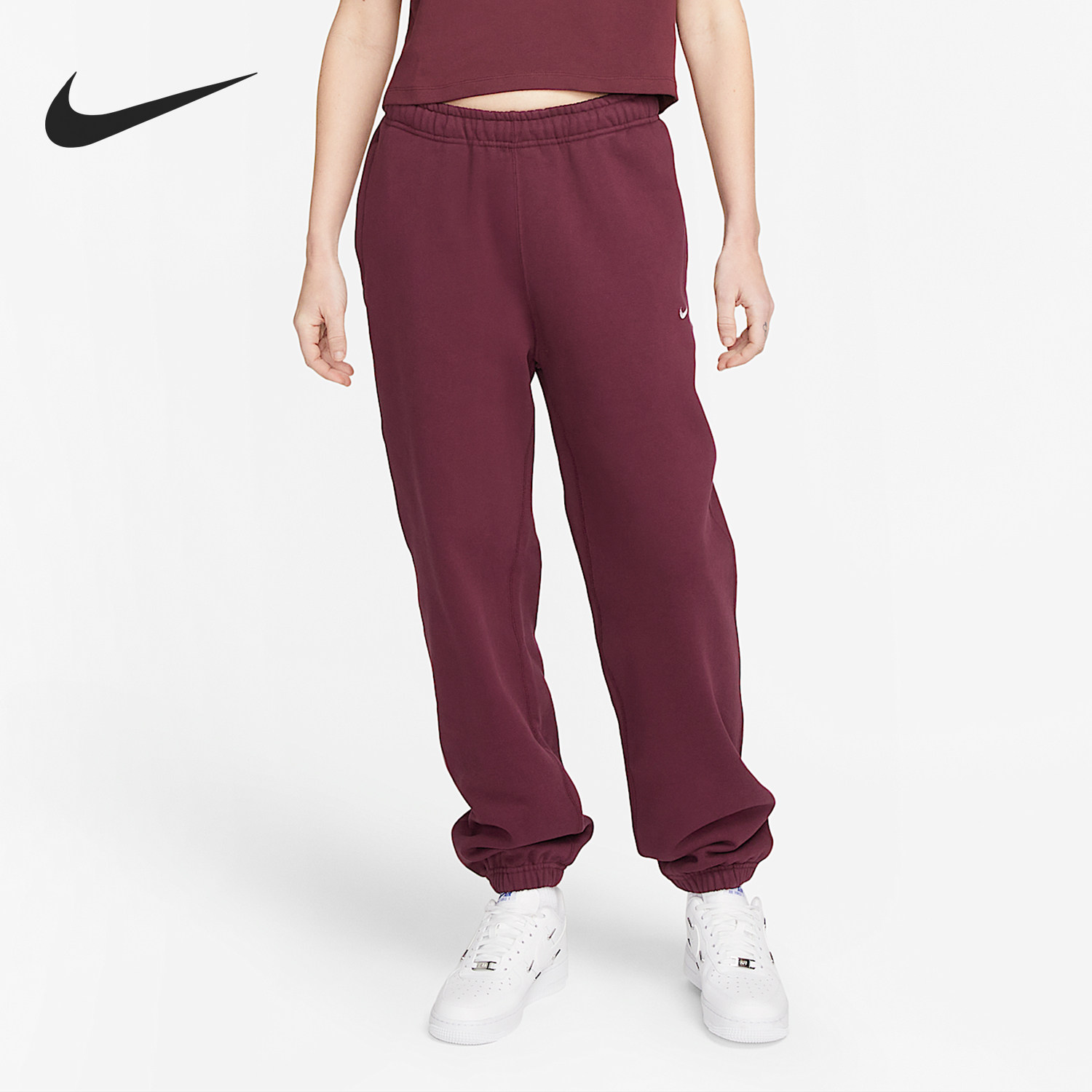 Nike/耐克正品Solo Swoosh女士复古潮流经典长裤CW5565-681