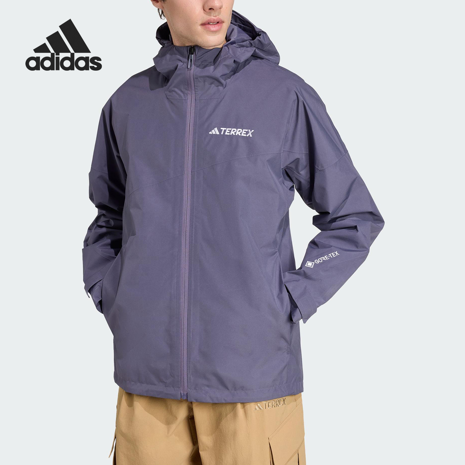 Adidas/阿迪达斯正品2025夏季男士连帽户外梭织外套JL9749