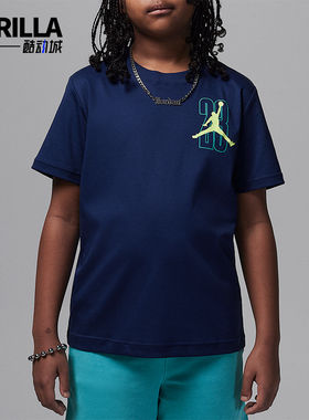 Nike/耐克正品JORDAN大童轻微落肩运动经典针织短袖II3102-410