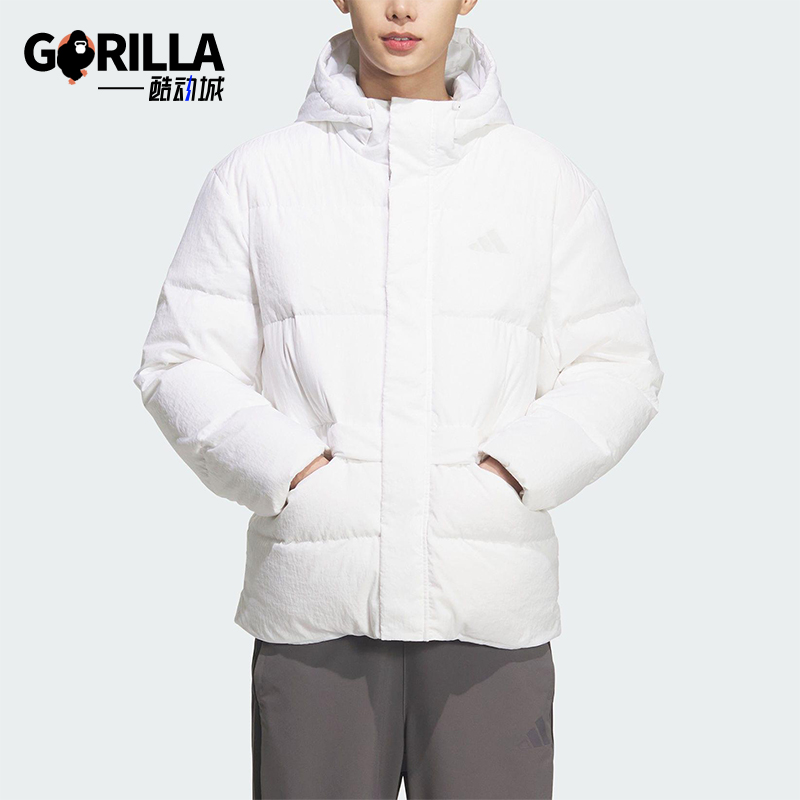 Adidas/阿迪达斯正品V DOWN JKT男女连帽保暖运动羽绒服KQ5520