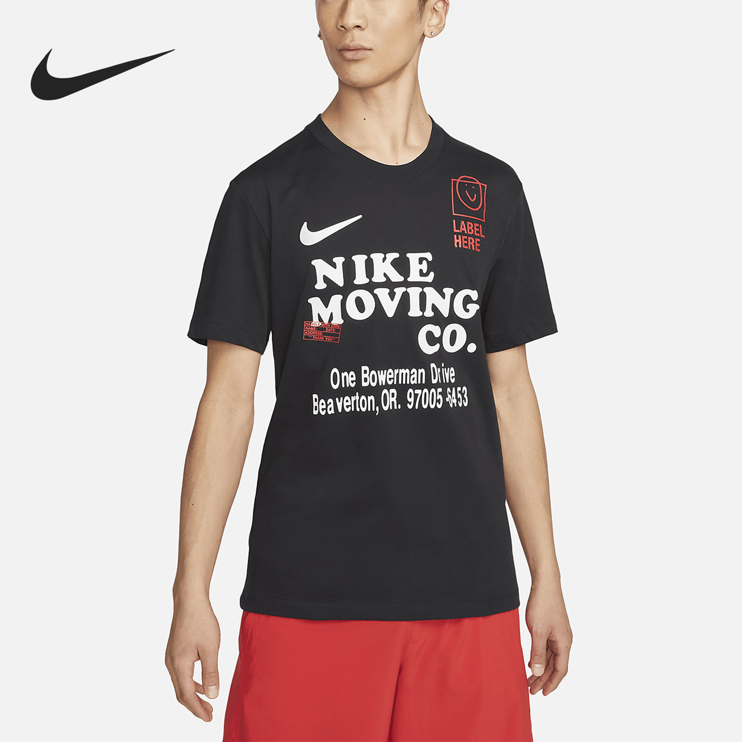 Nike/耐克正品新款男子印花圆领透气短袖T恤FD0135-010