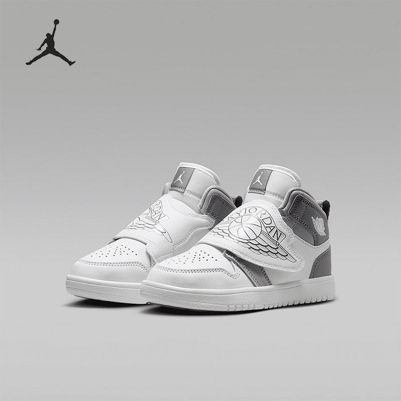 Nike/耐克正品2025 JORDAN小童魔术贴运动经典篮球鞋BQ7197-011