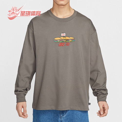 Nike/耐克正品春季新款男士经典印花宽松透气长袖T恤HJ0807-289