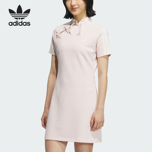 Adidas/阿迪达斯正品三叶草女士经典新中式运动连衣裙KB6410