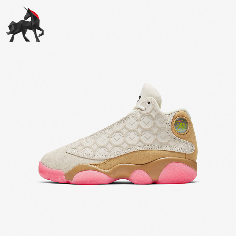 Nike/耐克正品JORDAN小童运动训练绑带高帮篮球鞋CW4682-100