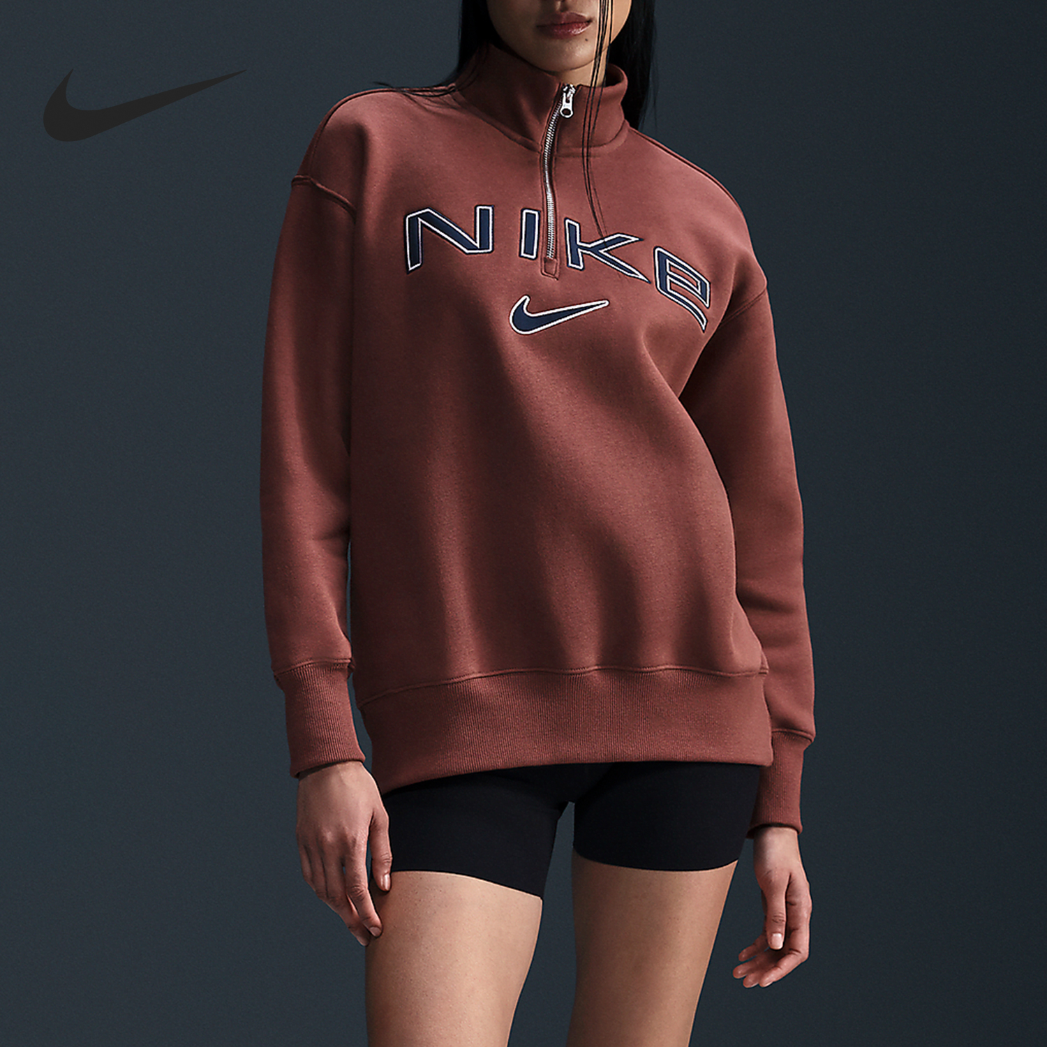 耐克女士加绒卫衣套头衫